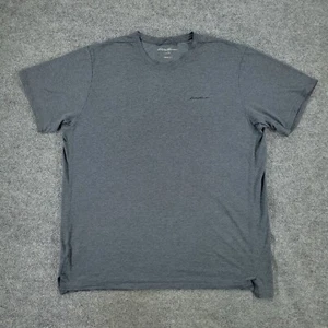 Eddie Bauer Hemd Herren XL Tall grau Activewear FreeDRY Logo Grafik Kurzarm - Bild 1 von 12