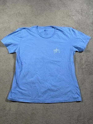 Guy Harvey Shirt Womens XL Blue Graphic Tee Redfish Red Drum Deep Sea Fishing - Image 1 of 4