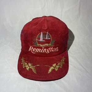 Vintage Remington Firearms Corduroy Snapback Hat Hunting Trucker Louisville USA - Picture 1 of 24