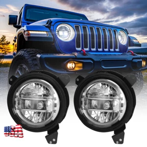 9000LM Chrome Led Halo Headlight+9" Bracket for Jeep Wrangler JL Gladiator 2018+ - Bild 1 von 12