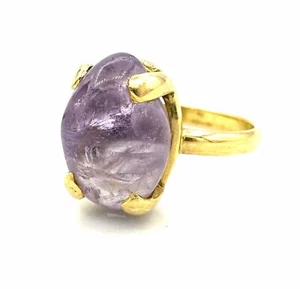 Magnífico Anillo Oro 18 Quilates - Amatista en Bruto - 4,44 G - Imagen 1 de 5