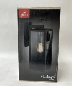 Globe Electric Hurley 1-Light Outdoor Wall Lantern Sconce - Matte Black 44314 - Picture 1 of 2
