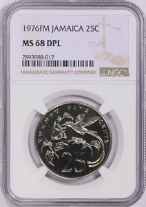 Jamaica 1976-FM 25 Cents KM-56 NGC MS-68 DPL - Picture 1 of 2