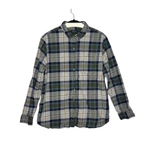 Camisa Pendleton Para Hombre Grande Gris Algodón A Cuadros Con Botones Manga Larga GORP - Imagen 1 de 4