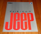 Original 1981 Jeep CJ-5 CJ-7 Sales Brochure Catalog Laredo Renegade