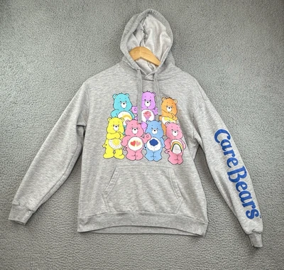 Sudadera con capucha gris grande Care Bears para mujer Foto 1 de 4