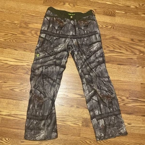 Under Armour Scent Control Coldgear Infrared Camo Pants Sz 32 Mossy Oak Hunting - Picture 1 of 10