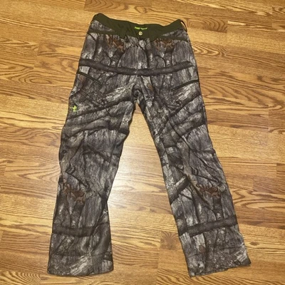 Under Armour Scent Control Coldgear Infrared Camo Pants Sz 32 Mossy Oak Hunting - Image 1 of 4