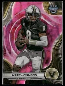 Nate Johnson Pink Lava /100 2024 Bowman University Best Vanderbilt - Picture 1 of 2