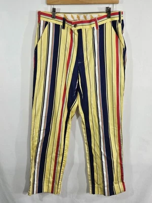 Pantalones de golf para hombre Loudmouth rayas multicolores talla 36 X 30 calce 35 X 29 chinos Foto 1 de 4