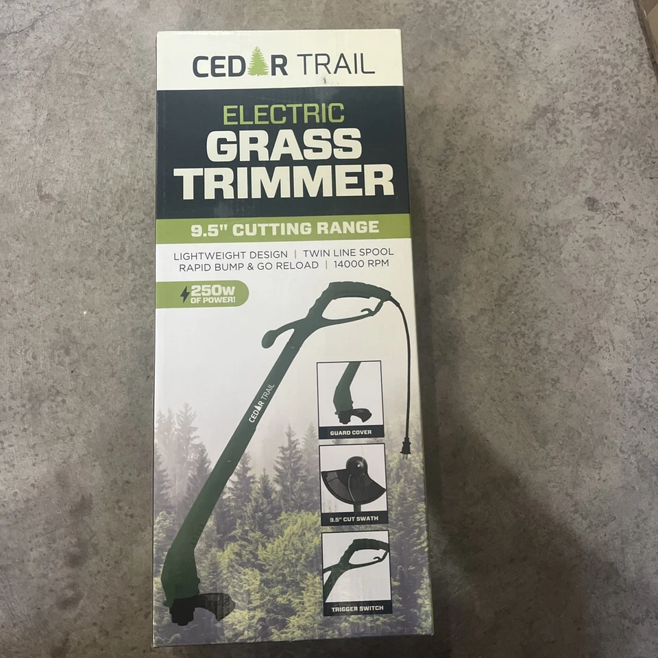 Cedar Trail Electric 9.5" Trimmer 14,000 RPM, 250W New in Box - Image 1 of 1