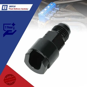-6AN Fuel Adapter Fitting to 3/8 Quick Connect w/Thread EFI Female BLACK LS GM - Picture 1 of 8