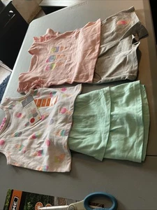 2 Girls Summer Outfits 4t - Picture 1 of 7