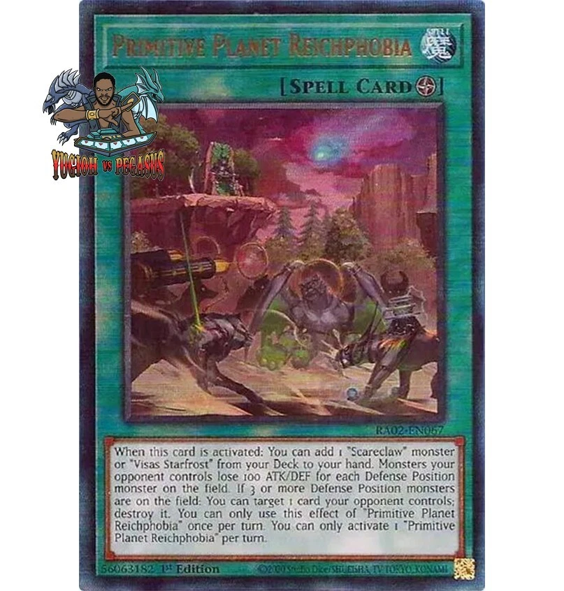 Yugioh! 1x Primitive Planet Reichphobia RA02-EN067 Ultimate Rare 1st Ed NM - Image 1 of 1