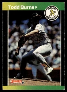1989 Donruss #564b Todd Burns "LEAF, INC." & "*Denotes * - Picture 1 of 2