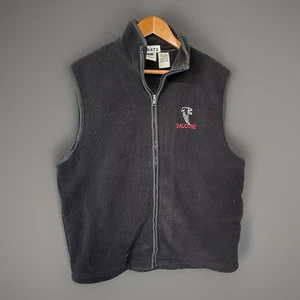 Vintage The Edge Vest Jacket L Atlanta Falcons Black Full Zip 8472 - Picture 1 of 6