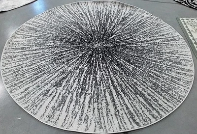 Alfombra negra/marfil 6'-7" x 6'-7" defectuosa, precio reducido 1172792230 EVK228K-7R Foto 1 de 4