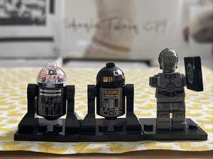 3 IMPERIAL ASTROMECH PROTOCOL DROID LEGO MINIFIG lot star wars empire dark black - Picture 1 of 4