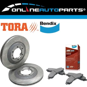 2 Front Disc Rotors + Bendix 4WD Brake Pads for Great Wall V200 V240 X240 11~14 - Picture 1 of 4