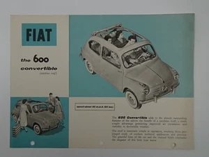 Scheda vendita Fiat The 600 Cabrio d'epoca (tetto apribile) 1 pagina #G-102 - Foto 1 di 9