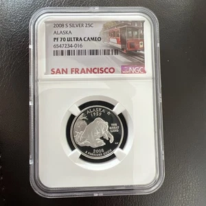 2008 S Silver 25C Alaska NGC PF70 Ultra Cameo - Picture 1 of 5