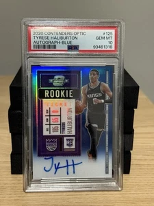 2020 Contenders Optic Tyrese Haliburton Rookie Blue Auto 11/99 PSA 10 PACERS - Picture 1 of 3