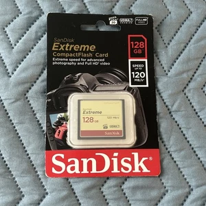SanDisk 128GB Extreme Compact Flash Memory Card #SDCFXS-128G-G46 - Picture 1 of 3