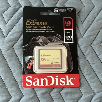 SanDisk 128GB Extreme Compact Flash Memory Card #SDCFXS-128G-G46 - Image 1 of 3