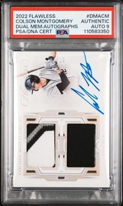 2022 Flawless Colson Montgomery /10 Dual Jersey Auto PSA 9 - Bild 1 von 2