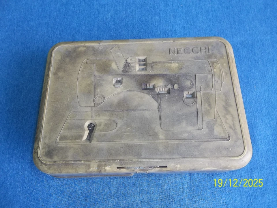 Vintage Necchi Sewing Machine Accessories Cams Attachment Feet Box Parts Genuine - Image 1 of 4