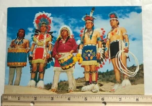 Dance Team At The Gallup, New Mexico Indian Ceremonial Oversized Postcard - Picture 1 of 2