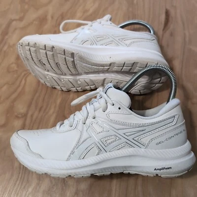 Women's 5.5 white foam ASICS Gel-Contend SL nursing run sneaker shoe 1132A057 - Image 1 of 4