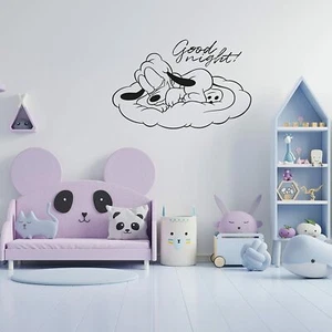 Pegatina de vinilo Good Night Goofy Sweet Dreams para dormir arte de pared para calcomanías de habitación en casa - Imagen 1 de 6