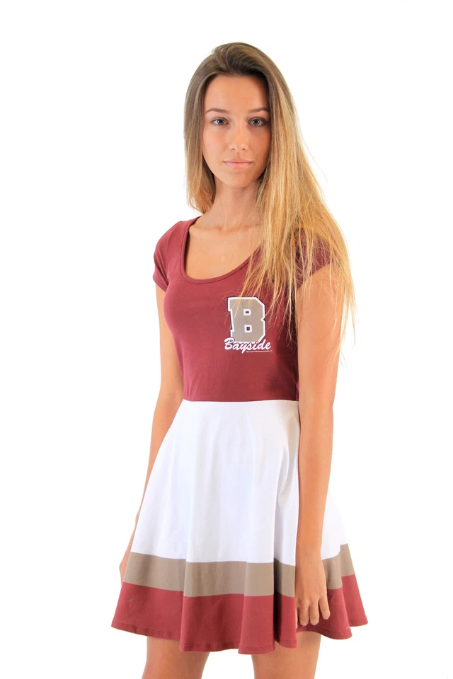 Juniors' TV Show Saved By The Bell Bayside Tigers Cheerleader Costume Dress - Image 1 of 3