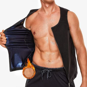 Men's Heat Trapping Body Shaper Accelerate Sweating Vest Slim Workout Tank Top - Picture 1 of 17
