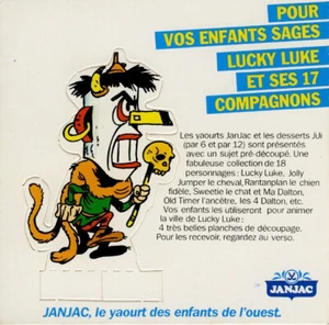 MORRIS LUCKY LUKE SORCIER DÉCOUPE CARTON PUBLICITÉ POUR JANJAC 1984 - Picture 1 of 2