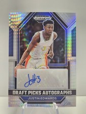 JUSTIN EDWARDS 2023 PANINI PRIZM DRAFT PICKS AUTOGRAPHS HYPER PRIZM #DPA-JEW