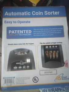 Royal Sovereign Fast Sort CO-1000 Automatic Coin Sorter New w/ 108 coin wrappers - Picture 1 of 2