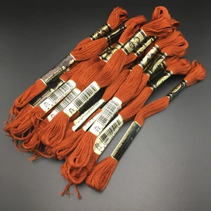 Lot of 14 Skeins DMC Size 25 Floss. Mahogany Dark (#400) 100% Cotton 6Ply France - Picture 1 of 8
