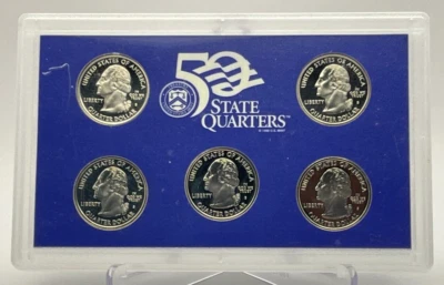 Juego de prueba de 50 cuartos estatales 2000-S US Mint (5 monedas MA, MD, SC, NH y VA) Foto 1 de 4