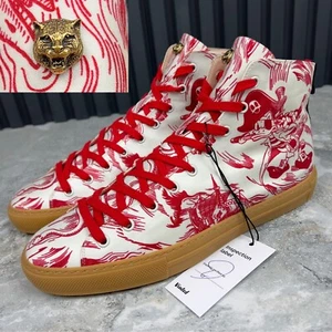 Gucci Major Web Disney Print Sneaker Weiß Stoff 9 G oder 9,5 US oder 43 EUR - Bild 1 von 24