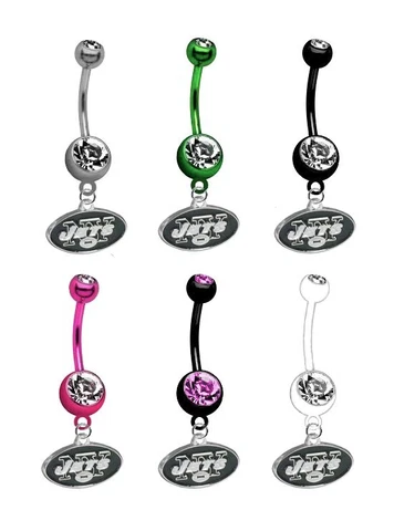 New York Jets Football Belly Button Navel Ring Piercing - Pick Color NEW Cover