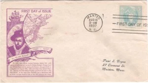 First day cover, Scott #796, Dare, Planty 33, WSE/Dyer cachet, 1937 - Picture 1 of 1