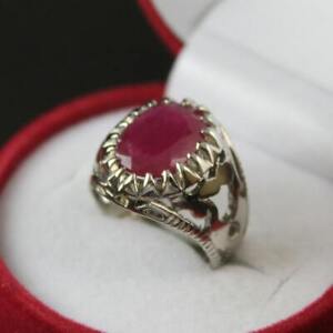 Rare Ruby Men and Women Ring in Sterling Silver 925 Ring Handmade Ring