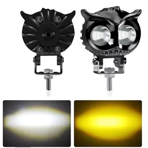 2X LED Work Light Fog Driving Spot Pods Off Road Yellow+White Car Motorcycle - Picture 1 of 20