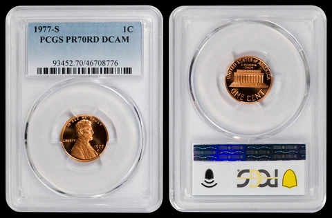 1977-S Lincoln Cent PCGS PR70RD DCAM - HARD TO FIND IN 70 GRADE! Cover