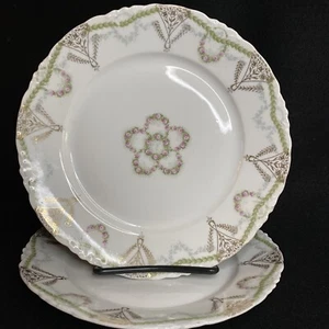 Antique Rosenthal RC Versailles Bavaria 8" Plate w/Pink Flowers, Swag, Gold Trim - Picture 1 of 8