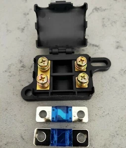 Twin Midi Fuse Holder suits - Dual Battery Installation inc 2 X 100 Amp fuses - Picture 1 of 3
