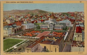 AK Vintage Civic Center San Francisco California Luftaufnahme ca. 1947 - Bild 1 von 2