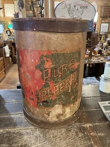 Antique early primitive general store pure pepper barrel - Picture 1 of 7